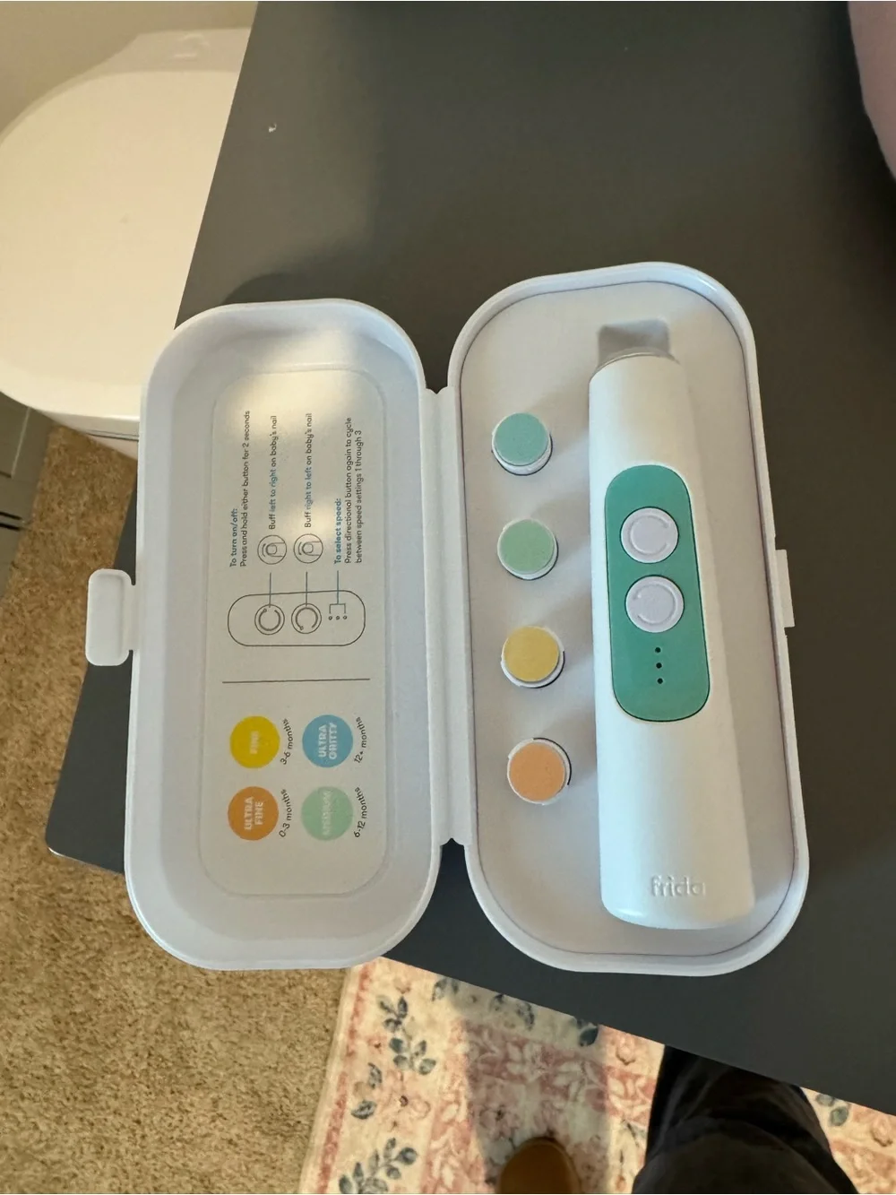 Frida Baby Electric Nail Buffer & File Set | Complete with Case